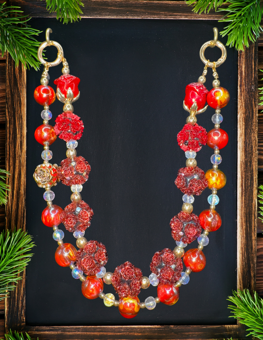 Dark red layered chain